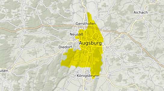 Immobilienpreisekarte Augsburg Bayern