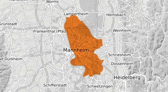 Mietspiegelkarte Mannheim