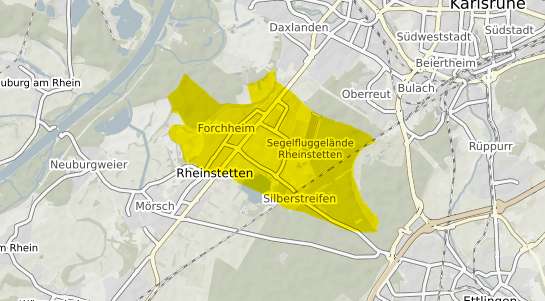 Immobilienpreisekarte Rheinstetten Forchheim
