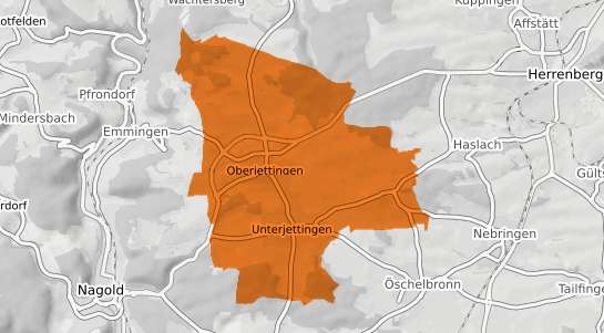 Mietspiegelkarte Jettingen Wuerttemberg